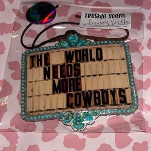 Western Style Sign with Turquoise Accents freshie cowboy britches scented
